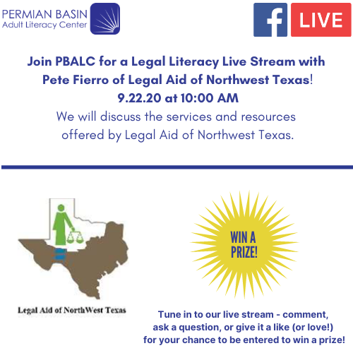 PBALC’s Legal Literacy Live Stream with Pete Fierro